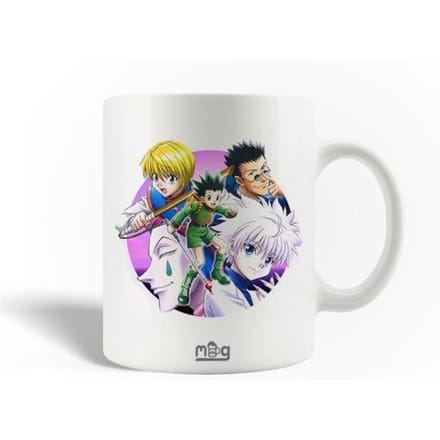 Mug en Céramique - Hunter x Hunter - 30cl - Compatible Lave-Vaisselle - Blanc - 9,5 cm de Hauteur