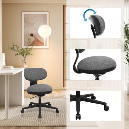 Kontorstol / drejestol SITMOTION B 3D Gelenk Active Seat stof grå hjh OFFICE