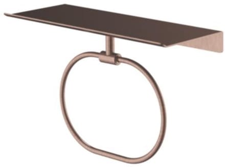 Hotbath &More Shelves - Handdoekring - Voor Planchet - Geborsteld Koper PVD