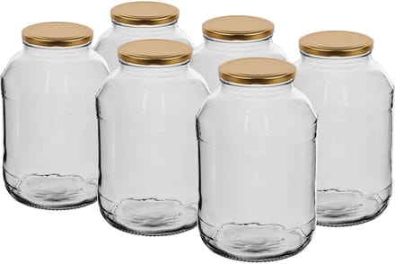 Browin opslagpot 2L | weckpot| multipak 6 stuks| augurkenpot