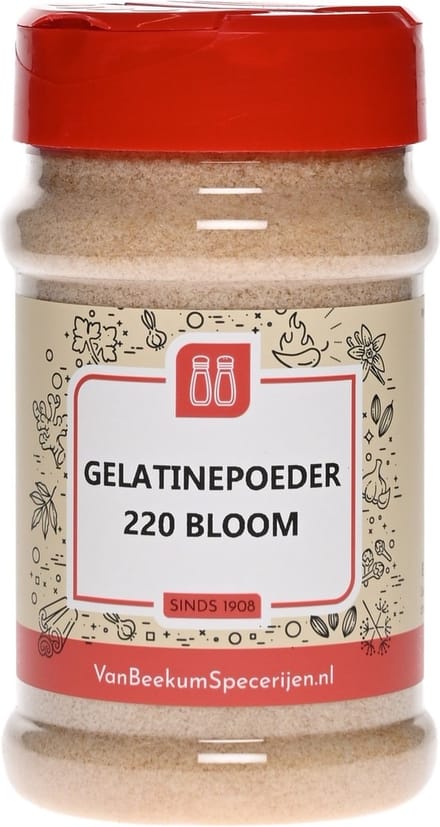 Van Beekum Specerijen - Gelatinepoeder 220 Bloom - Strooibus 200 Gram