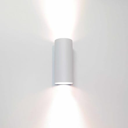 Artdelight - Wandlamp Roulo 2 lichts H 15,4 Ø 6,5 cm wit