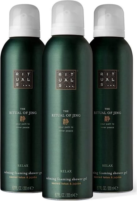 Rituals of Jing - 3 X Foam Douche Gel a200ml = 600 ml