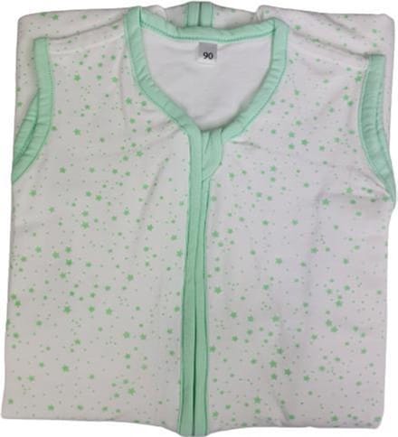 Baby slaapzak - Wit / Groen - Katoen - 90 cm