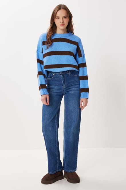 Hoge Taille Wijde Pijpen Denim Jeans