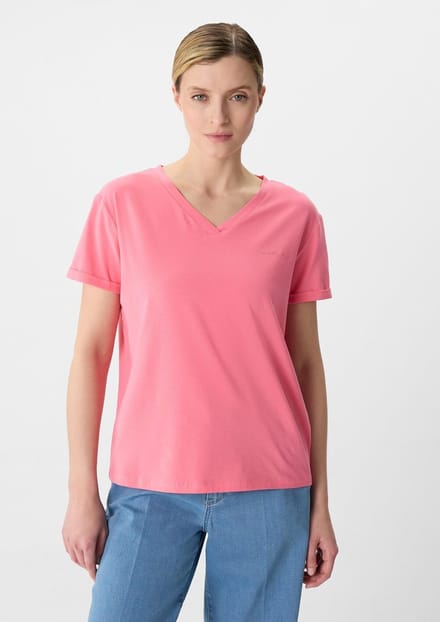 V-hals T-shirt losse pasvorm dames COMMA