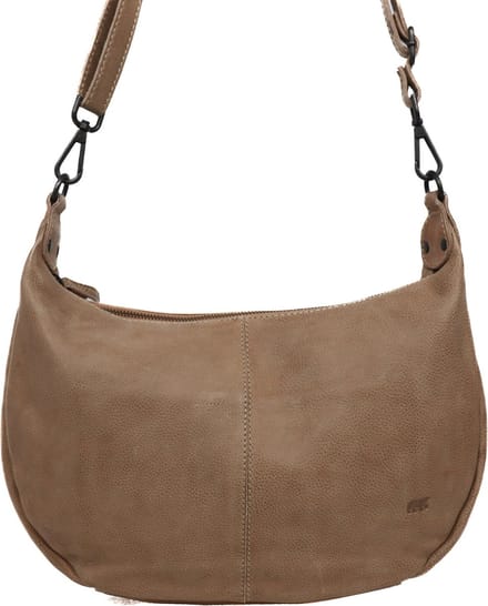 Bear Design Medium Crossbodytas / Schoudertas Dames - Leer - Betty - Beige