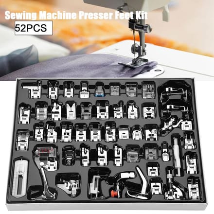 52-delige set Stitch Loopvoet Drukvoeten Kit Huishoudelijke Multifunctionele Naaimachine Onderdeel gray