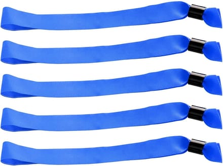 CombiCraft Blanco Textiel Polsbandjes Blauw - 100 stuks