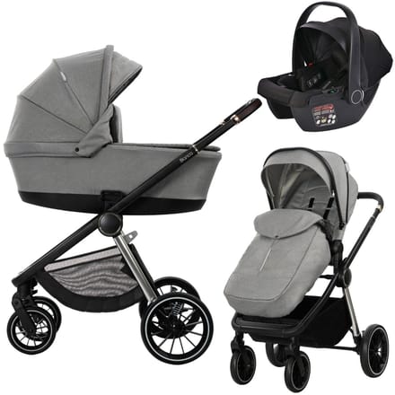 Lorelli Bianca Grey 3-in-1 Kinderwagen incl. i-Size Autostoel