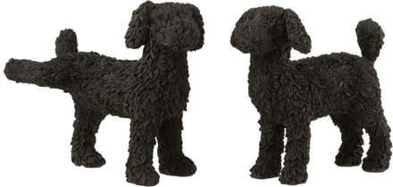 Viv! Home Luxuries Hond - zwart - polyresin - 21cm