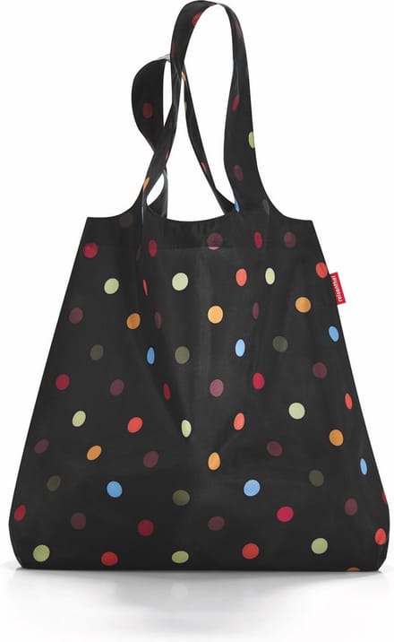Reisenthel Mini Maxi Shopper Opvouwbare Boodschappentas - 15L -Dots Zwart