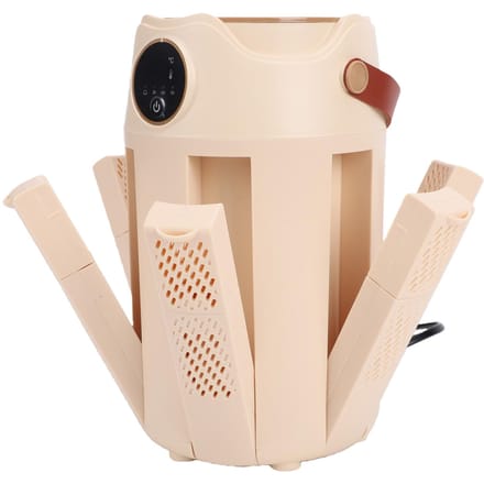 Schoendroger Draagbaar Opvouwbaar Constante Temperatuur Timer 6 Klauwen Snelle Droging Schoenenmachine beige