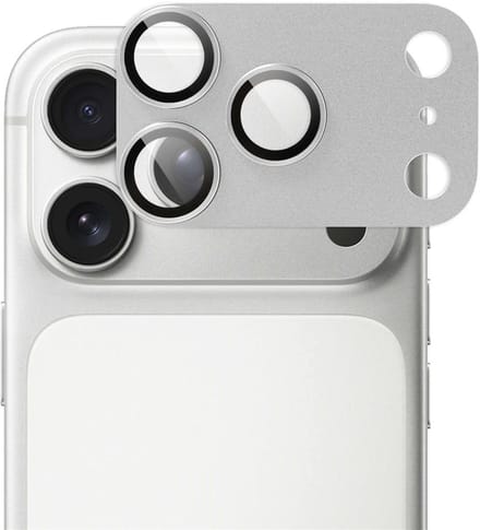 ScreenArmor Lens Shield iPhone 17 Pro Camera Protector – Zilver – Premium Aluminium Lensbescherming