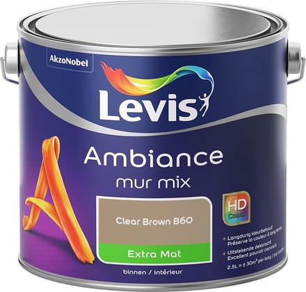 Levis - Ambiance Mur Extra Mat Mix - Clear Brown B60 - Mengverf - 2,5 L