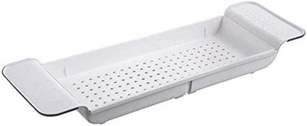 Badkuip Organizer - Bad Accessoire - Ontspannen in Bad - Verstelbare Armpjes - 56 cm - Wit