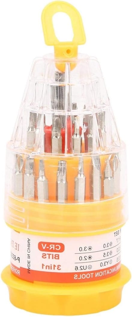 Schroevendraaierset - Precisie Bits - Reparatie Apparaten - Magnetische Bits - 31 Delig - Grijs
