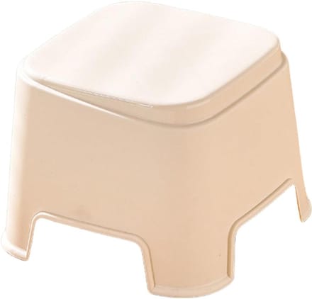 Douchekruk - Opstapkruk Badkamer - Dagelijkse Routines - Ruimtebesparend Stapelbaar - 18.5 cm Diep - Medium Wit
