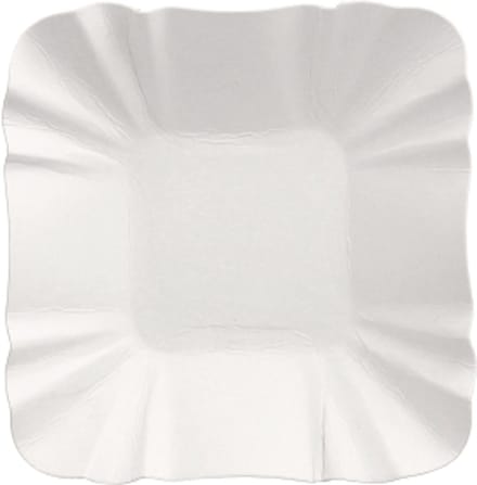250 Schalen, karton pure hoekig 9 cm x 9 cm x 3 cm wit