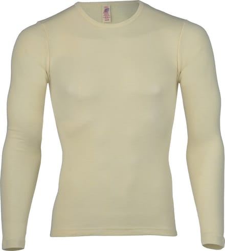 Heren Shirt Bio Merino Wol Lange Mouw Gebroken Wit Engel Natur 46/48 Medium
