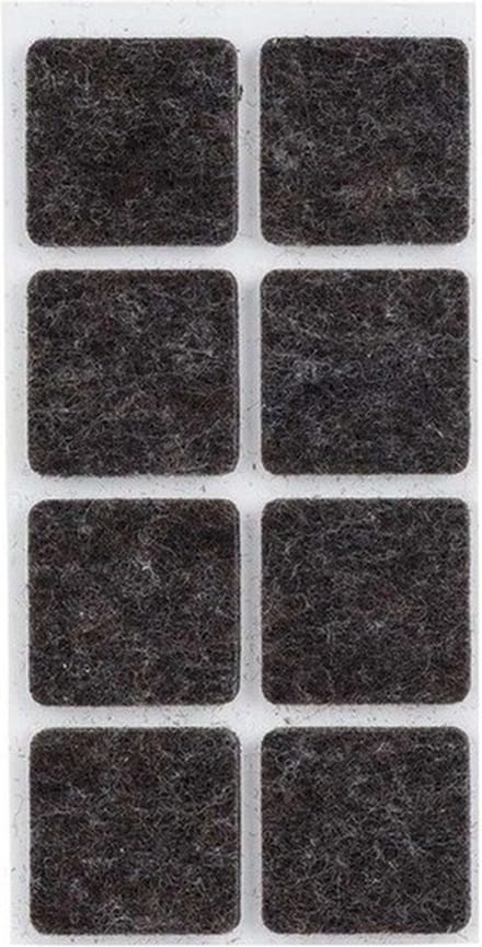 Meubelviltjes - 8x - antislip noppen - 2,5 cm - vierkant - viltglijders