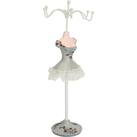 Oorbellen Ketting Prinsessenjurk Standaard Display IJzeren Mannequin Prinsessen Sieradenrek Pine Green 3 gray