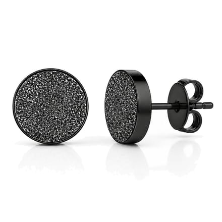 LGT JWLS Stud Oorbellen - 6mm Mat Zwart