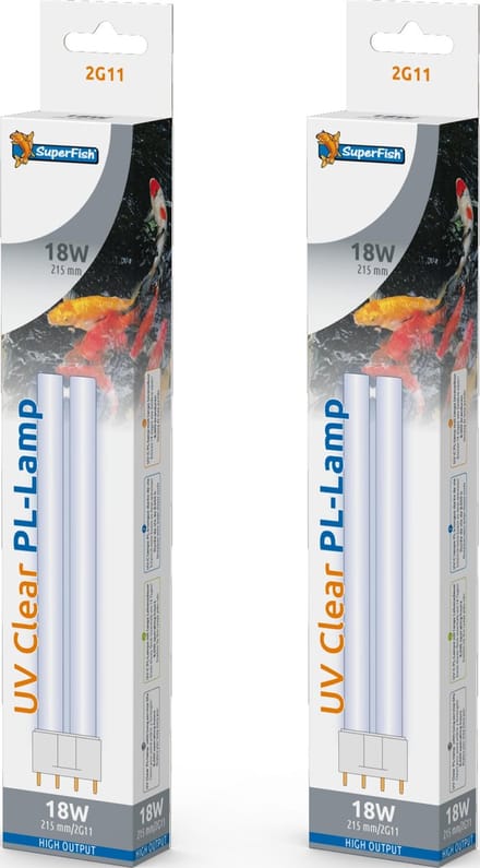 Superfish UV PL 18 watt vervangingslamp 2 stuks