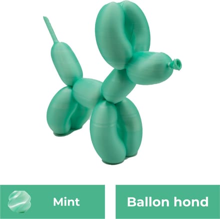 Ballon hond design beeld – Decoratief beeld - Mint - 3d geprint beeld – Moderne woondecoratie - 25CM