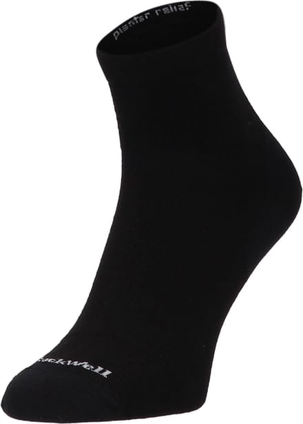 Sockwell - Plantar Ease Quarter Heren Hielspoor Sokken Klasse 2 Black Solid - Maat 39-43