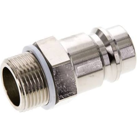 Vernikkeld Messing DN 19 Luchtkoppeling Insteeknippel G 3/4 inch Buitendraad - CLP19-M-BN-034