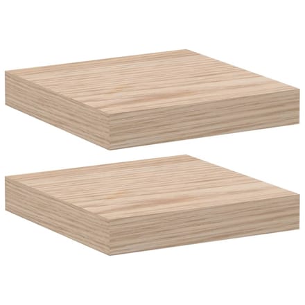 vidaXL - Wandschapppen - 2 - st - 23x23,5x4 - cm - bewerkt - hout