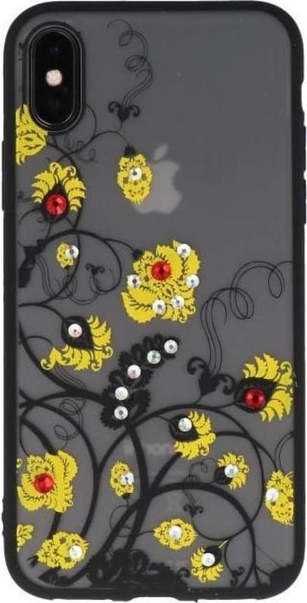 Geel Diamant Bloemen Hoesje Cases voor iPhone X