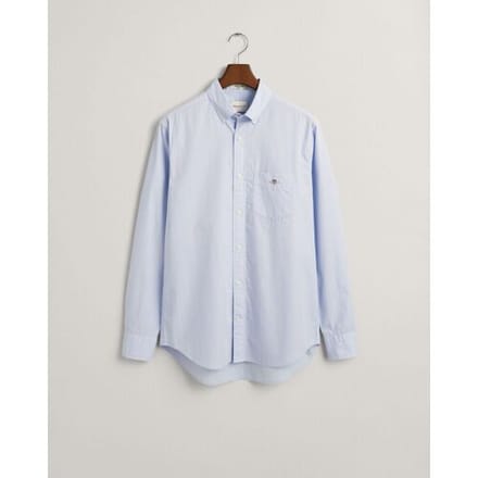 Gant Overhemd Uni Poplin Button Down Licht Blauw / male