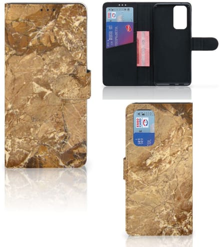 OnePlus 9 Pro Bookcase Marmer Creme