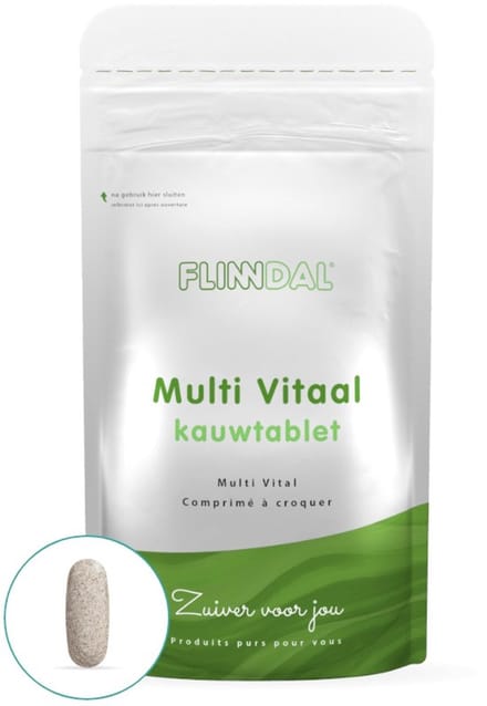 Flinndal Multi Vitaal Kauwtablet - Multivitamine Tablet voor Verhoogde Behoefte - 90 Tabletten