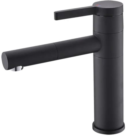 BNF605B Wastafelkraan mat zwart messing, collectie Céphise