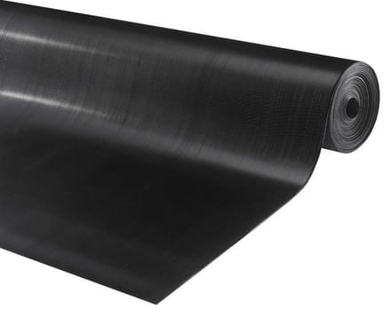 Rubbermat op rol - fijne ribbel - Dikte 3mm - Breedte 120 cm - Rubber loper - Per strekkende meter