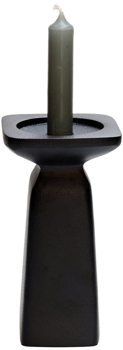 Kandelaar Calama | Medium | Zwart | L10 x H10 x H18 cm