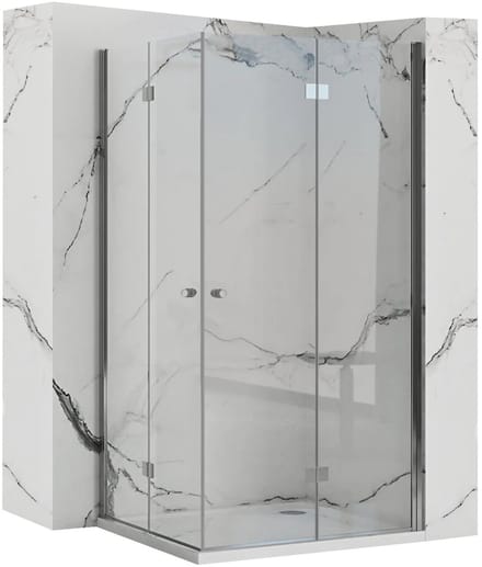 Rea - Fold N2 Modulaire Opvouwbare Douchewand 80x80 - 80 x 80 x 190 cm