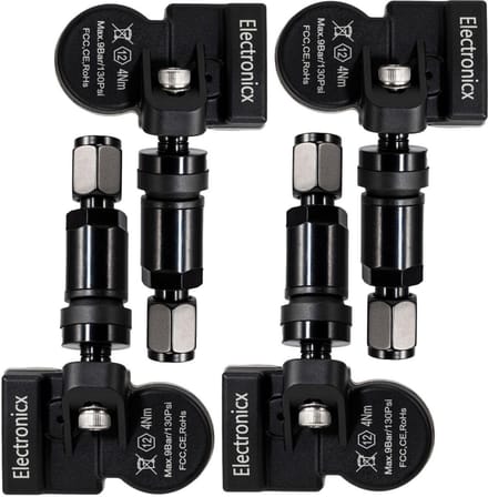 Bandenspanningssensoren - TPMS sensoren - Voertuig veiligheid - Voorgeprogrammeerd - 4 stuks - Zwart