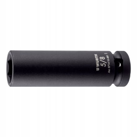 Würth Slagdopp 1/2" 5/8" Zeskant Lang Zwart Sterk