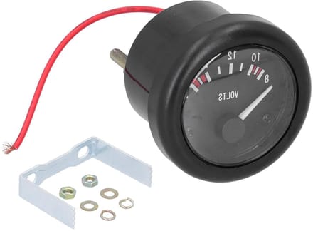 Spanningsmeter - Voltmeter Indicatielicht - Voertuig Controle - Schokbestendig Ontwerp - 52 Mm - Zwart