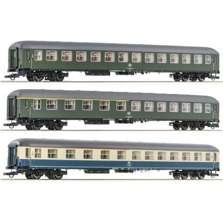 Roco 6200053 H0 set van 3: D 377 „Hispania-Express” van de DB 2e klas Büm 234, 2x 1e/2e Klasse ABüm 225