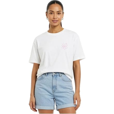 Urban Classics - Here For Matcha Loose Dames Tshirt - S - Wit