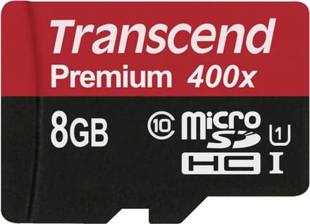 Transcend Premium microSDHC-kaart 8 GB Class 10, UHS-I
