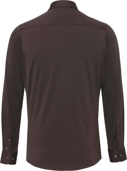 Pure The Functional Shirt Donkerbruin - Maat 39 - Heren - Overhemden Formeel