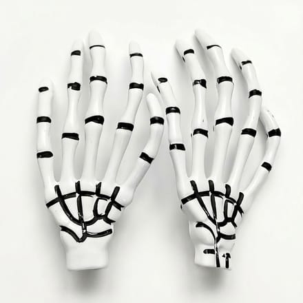 Wit skeleton haarspeld set – skelet hand haar clips voor dames – decoratieve Halloween haar accessoires – set van 2 stuks