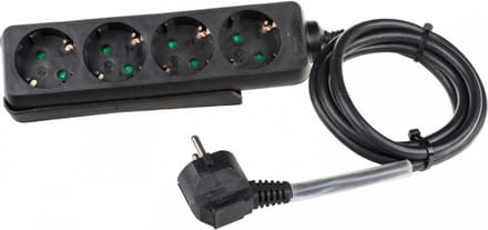 lightmaXX 4-fach Schuko-Steckleiste 3x 1,5mm², 1,5m, Schwarz - Meervoudige stekkerdoos