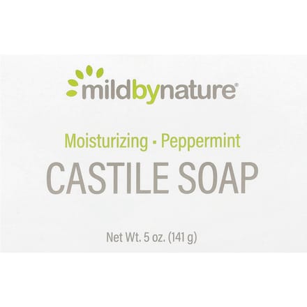 Mild By Nature, Savon de Castille, Menthe poivrée, 5 oz (141 g) gray